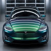 Tesla bleu vert